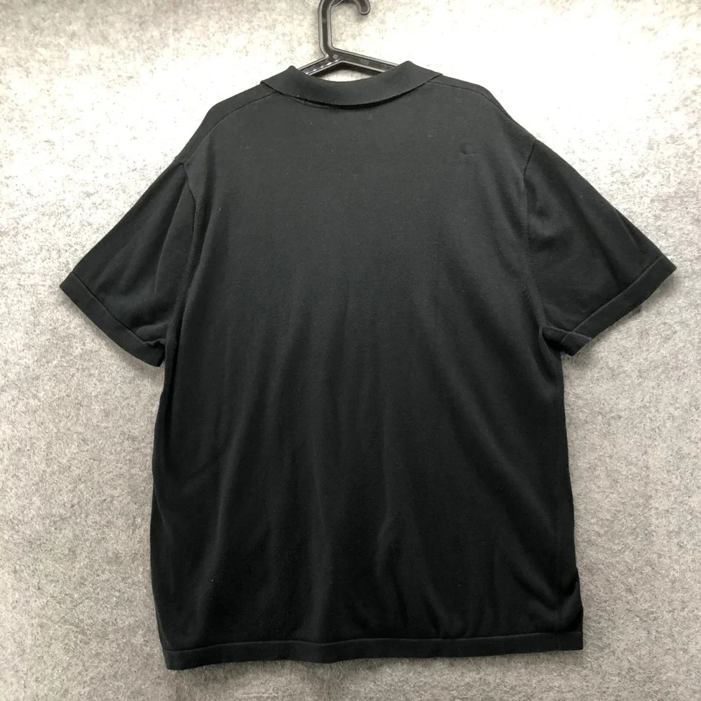 Banana Republic‎ Polo Sweater Mens XXL Black Short Sleeve Knit Cotton